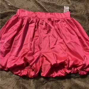 Pink parachute shorts